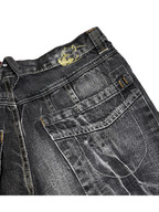 [V1107] Vintage y2k El Petro Verde schwarze baggy jeans