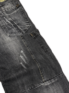 [V1107] Vintage y2k El Petro Verde schwarze baggy jeans