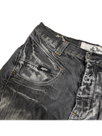 [V1107] Vintage y2k El Petro Verde schwarze baggy jeans