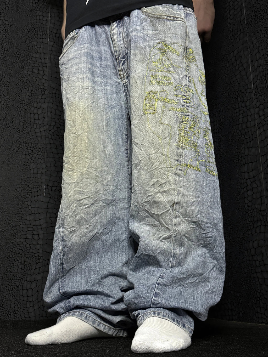 [V1110] Vintage y2k Eveilastiniide blaue baggy jeans