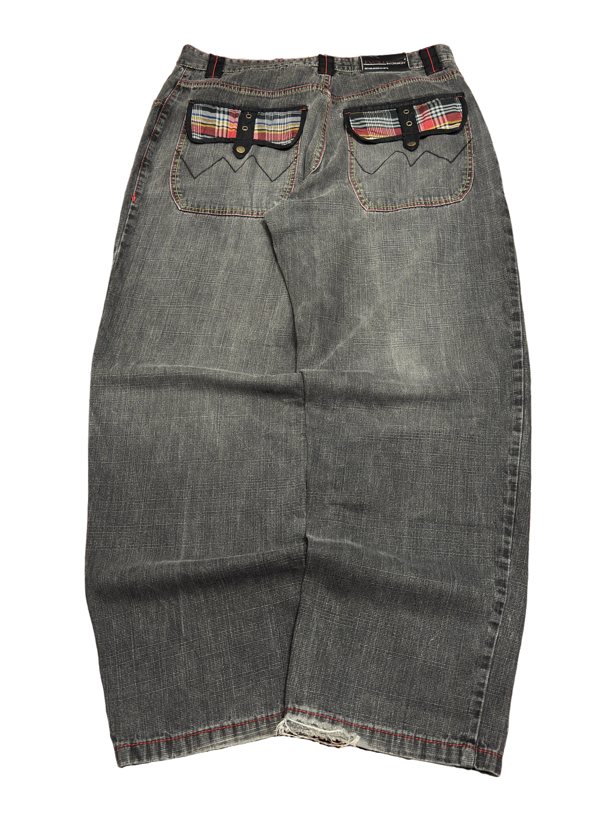 [V1111] Vintage y2k Evolution graue baggy jeans