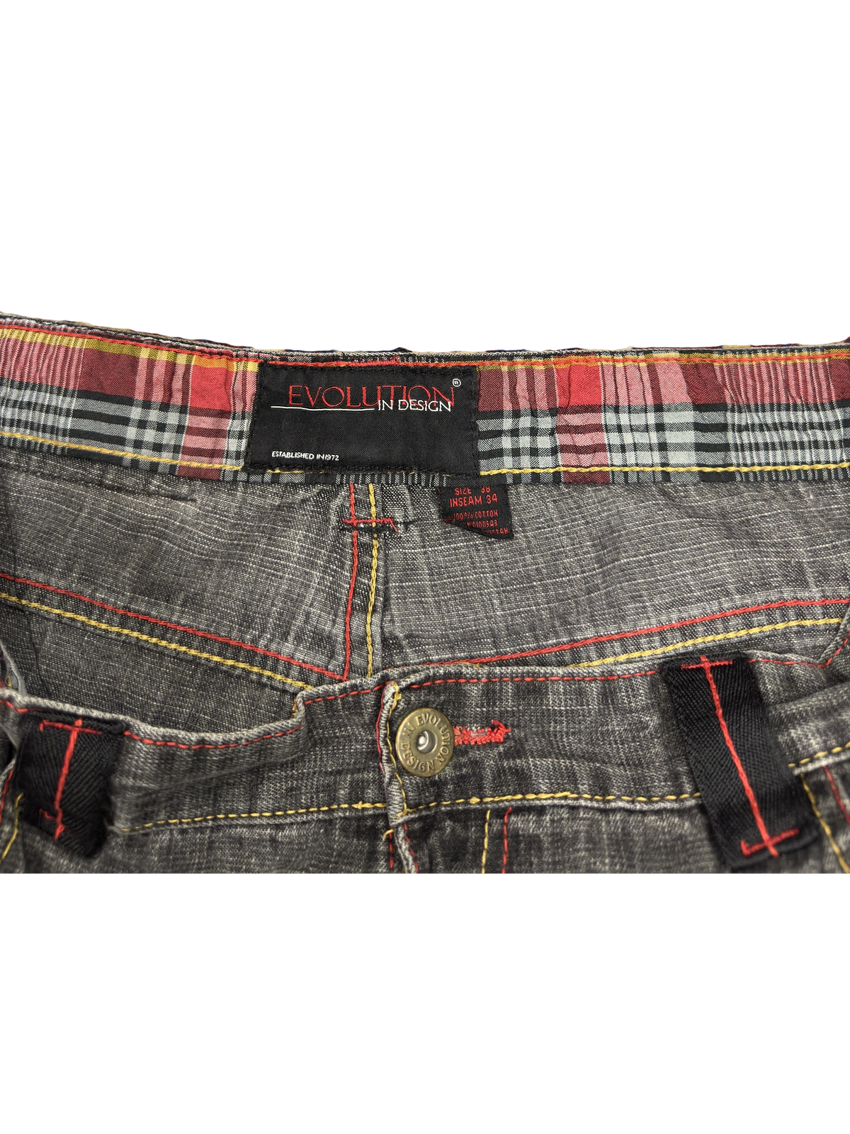 [V1111] Vintage y2k Evolution graue baggy jeans