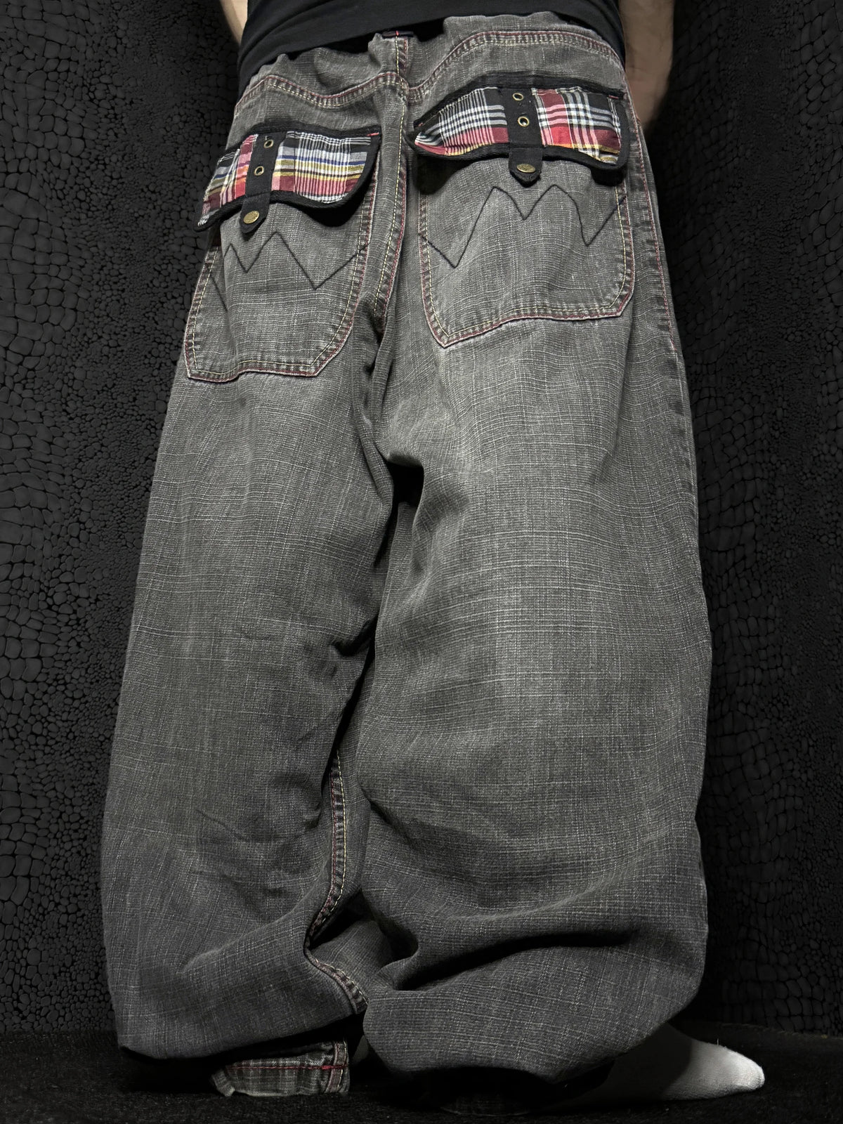 [V1111] Vintage y2k Evolution graue baggy jeans