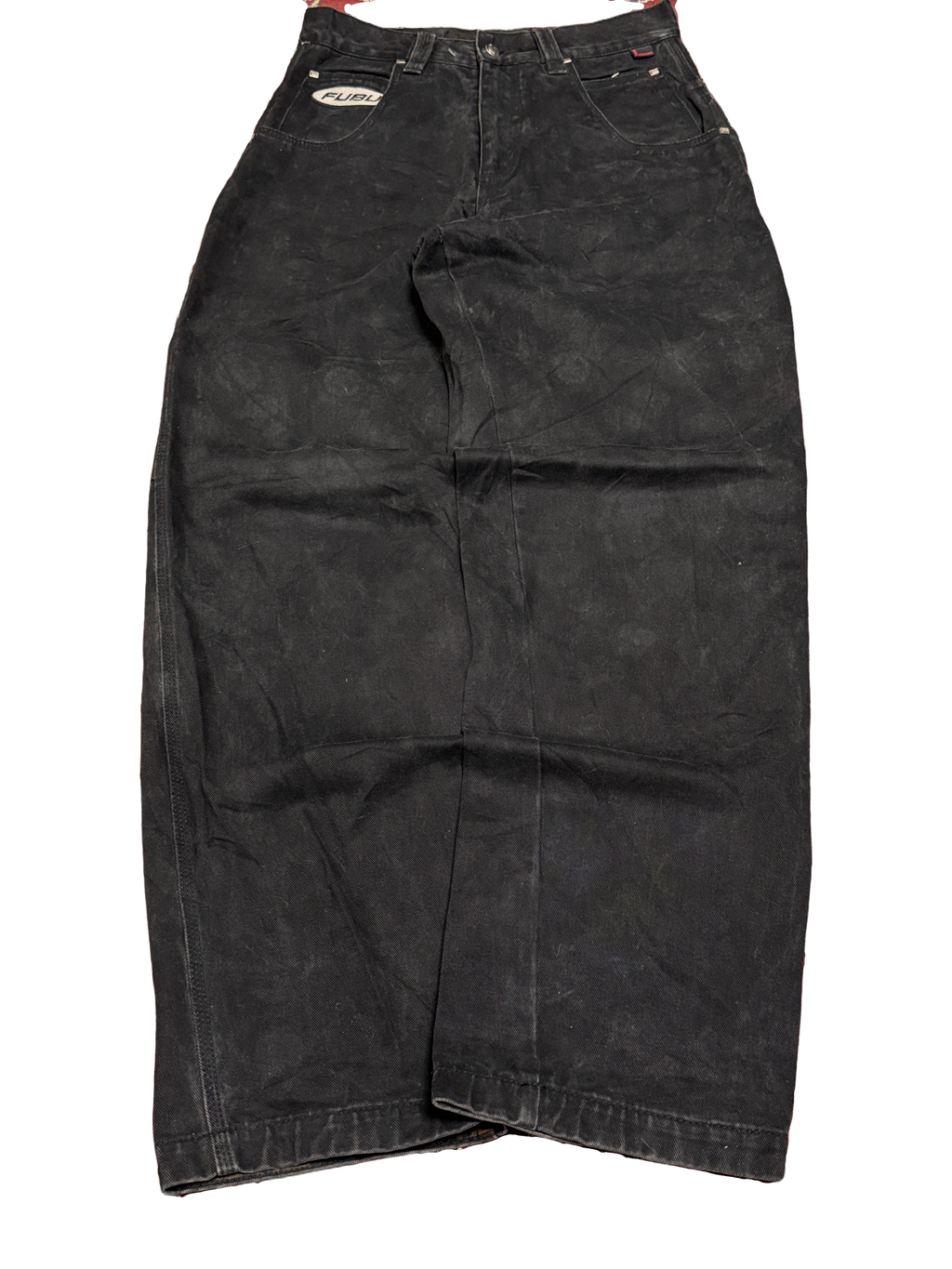 [V1112] Vintage y2k Fubu schwarze baggy jeans