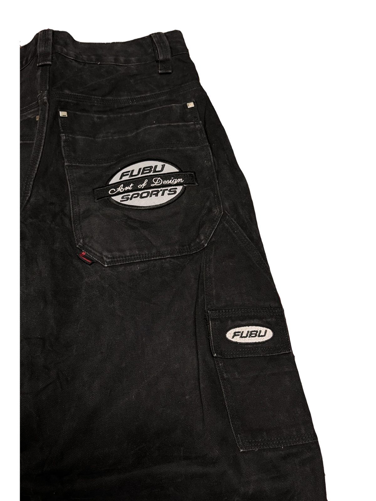 [V1112] Vintage y2k Fubu schwarze baggy jeans