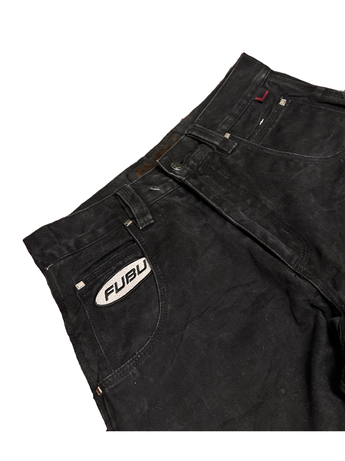[V1112] Vintage y2k Fubu schwarze baggy jeans