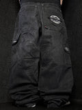 [V1112] Vintage y2k Fubu schwarze baggy jeans