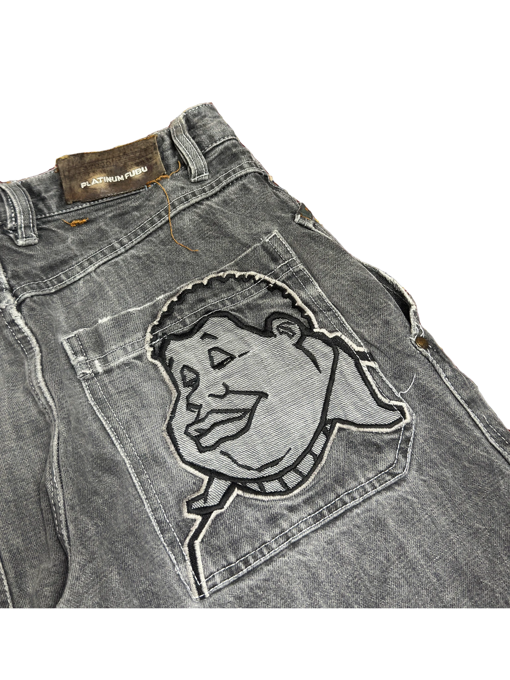 [V1113] Vintage y2k Fubu graue baggy jeans