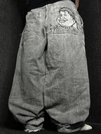 [V1113] Vintage y2k Fubu graue baggy jeans