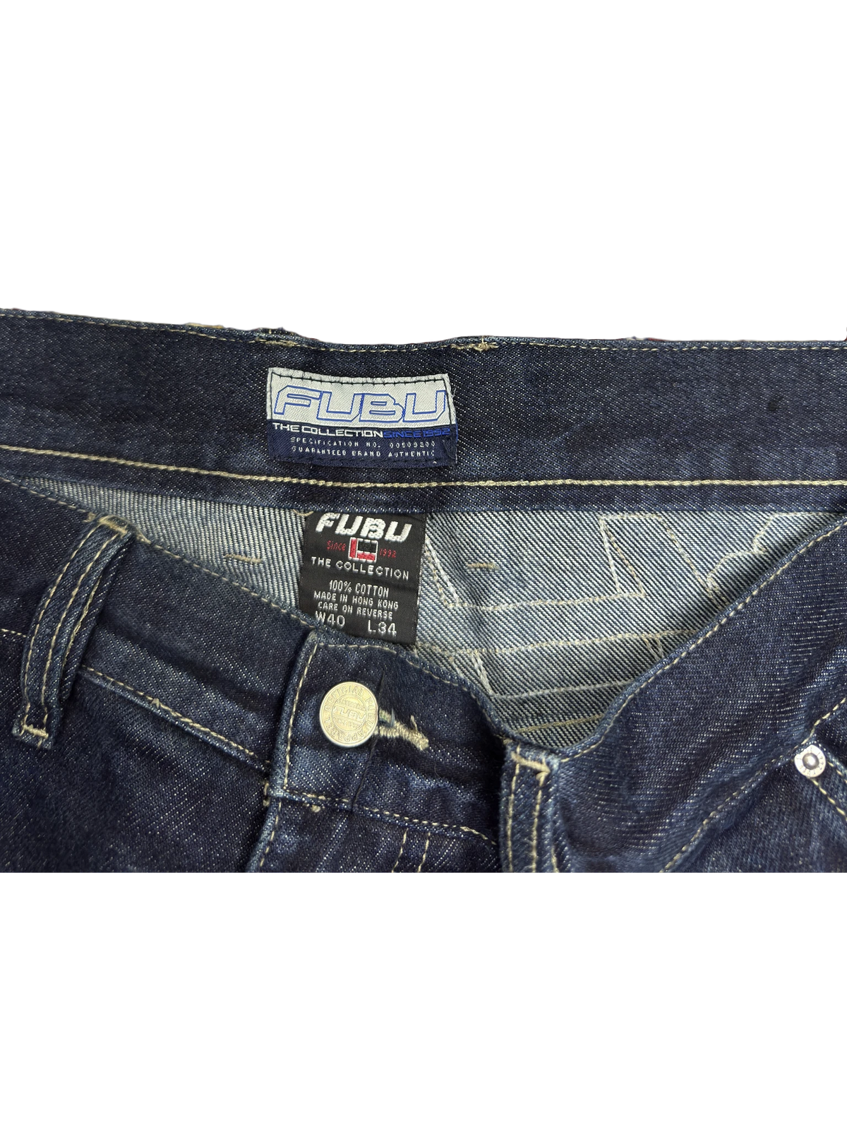 [V1114] Vintage y2k Fubu marineblaue baggy jeans