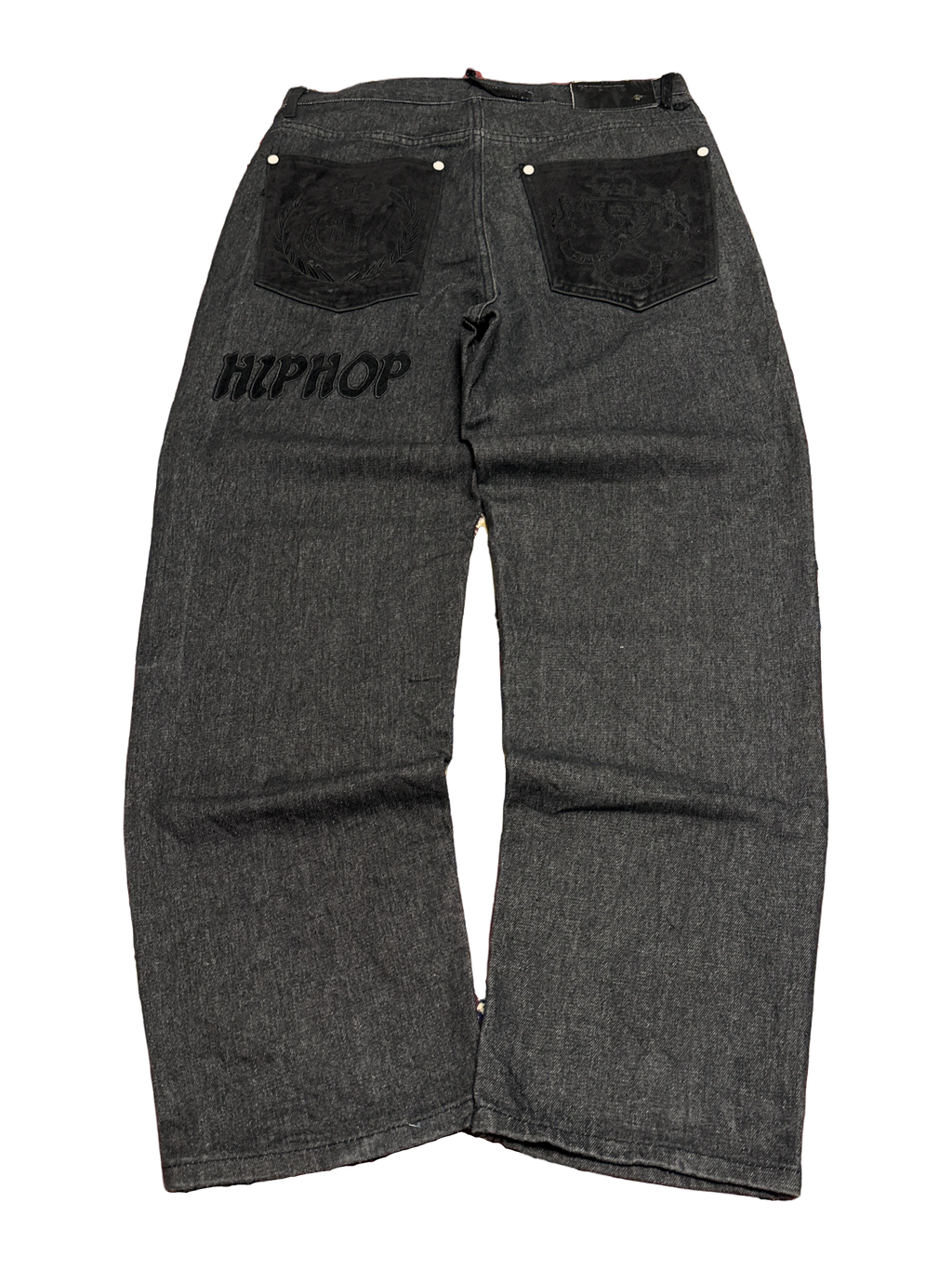 [V1115] Vintage y2k Game Time schwarze baggy jeans