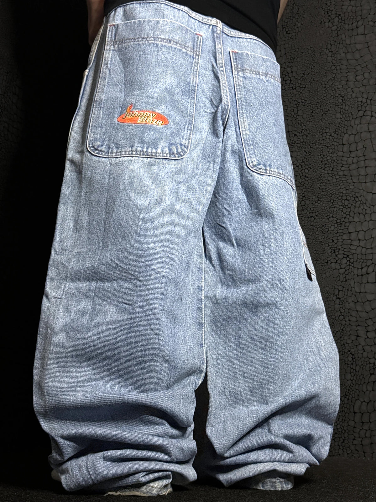 [V1120] Vintage y2k Johnny Blaze blaue baggy jeans
