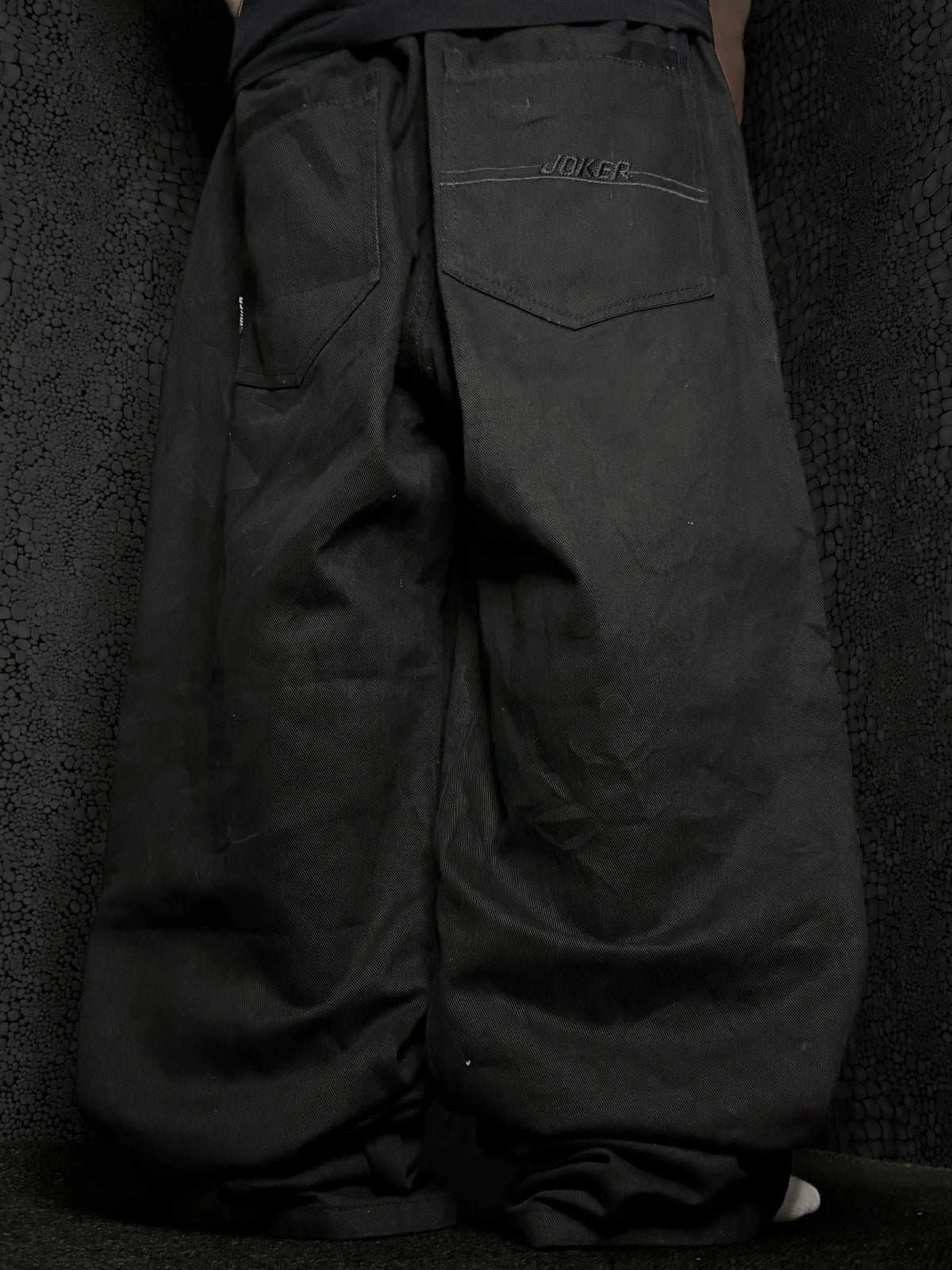 [V1124] Vintage y2k Joker schwarze baggy jeans