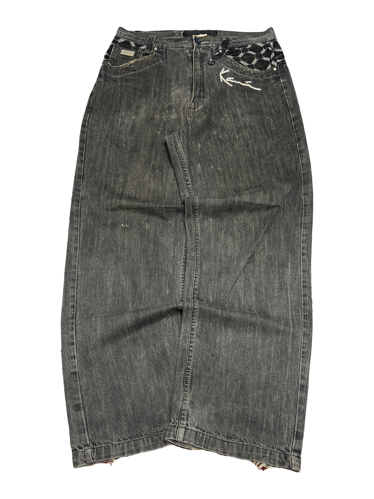 [V1125] Vintage y2k Karl Kani schwarze baggy jeans
