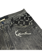 [V1125] Vintage y2k Karl Kani schwarze baggy jeans