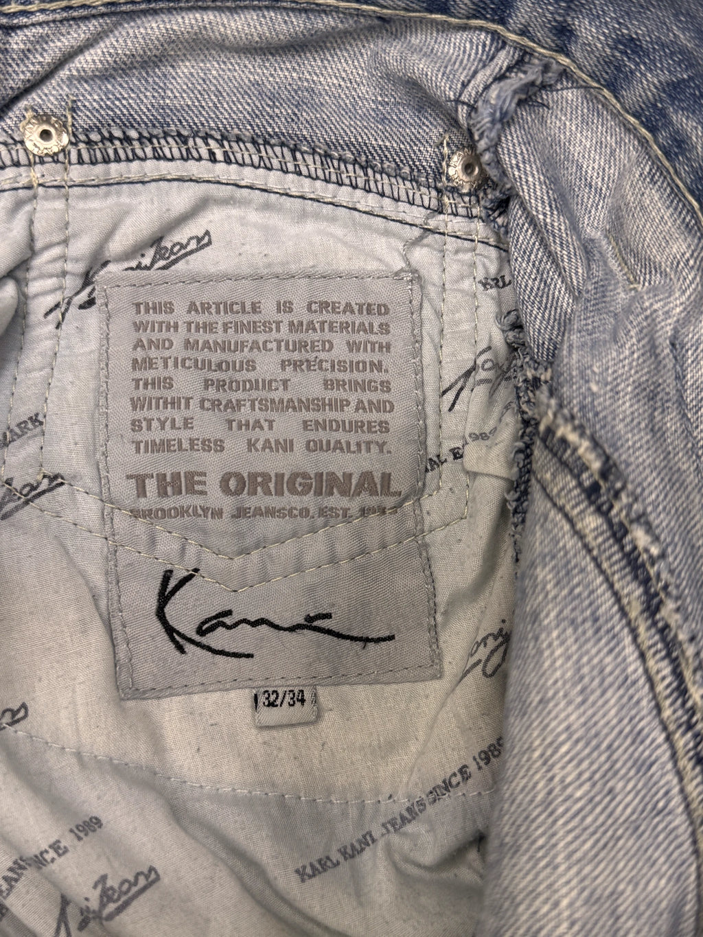 [V1126] Vintage y2k Karl Kani blaue baggy jeans