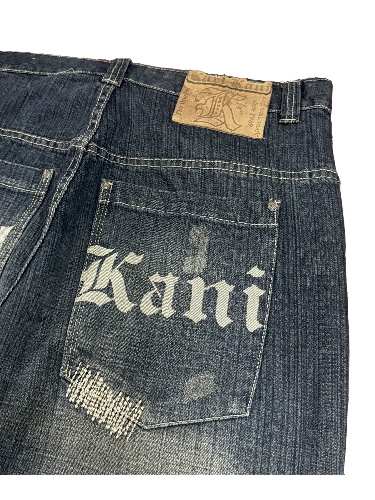 [V1127] Vintage y2k Karl Kani marineblaue baggy jeans