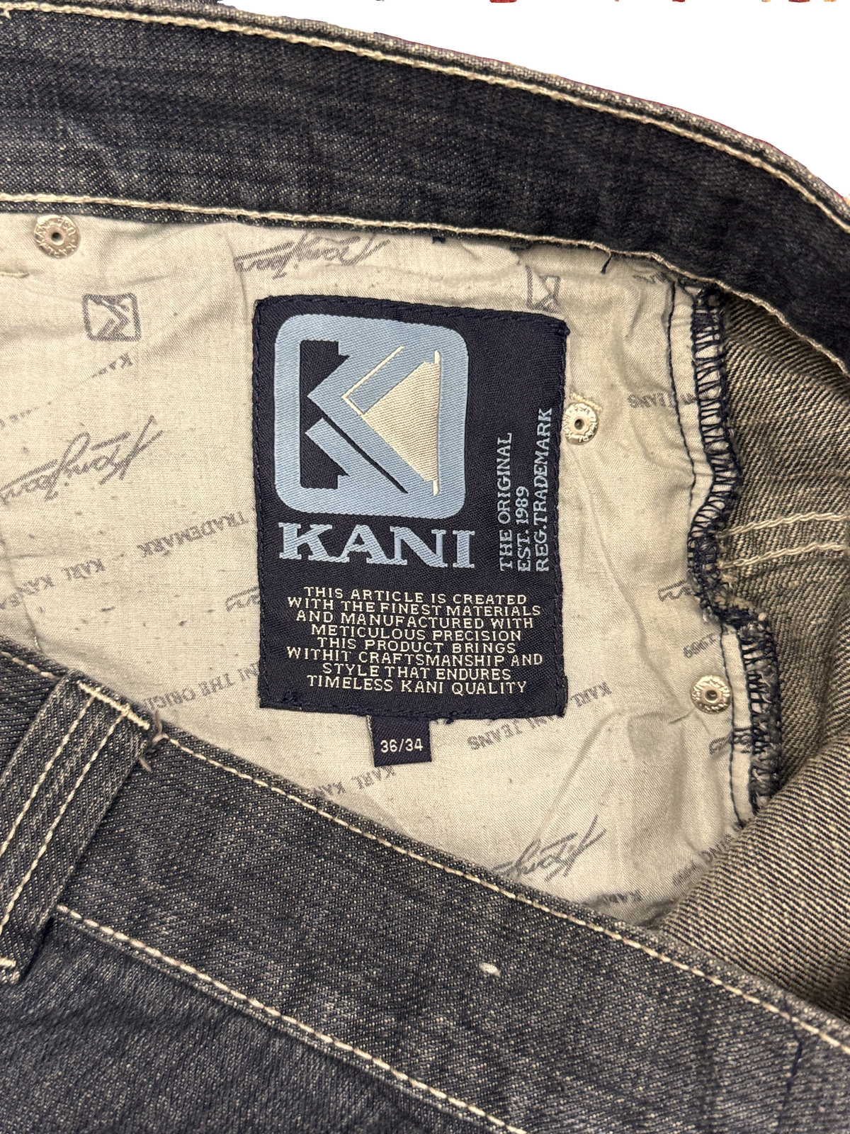 [V1127] Vintage y2k Karl Kani marineblaue baggy jeans