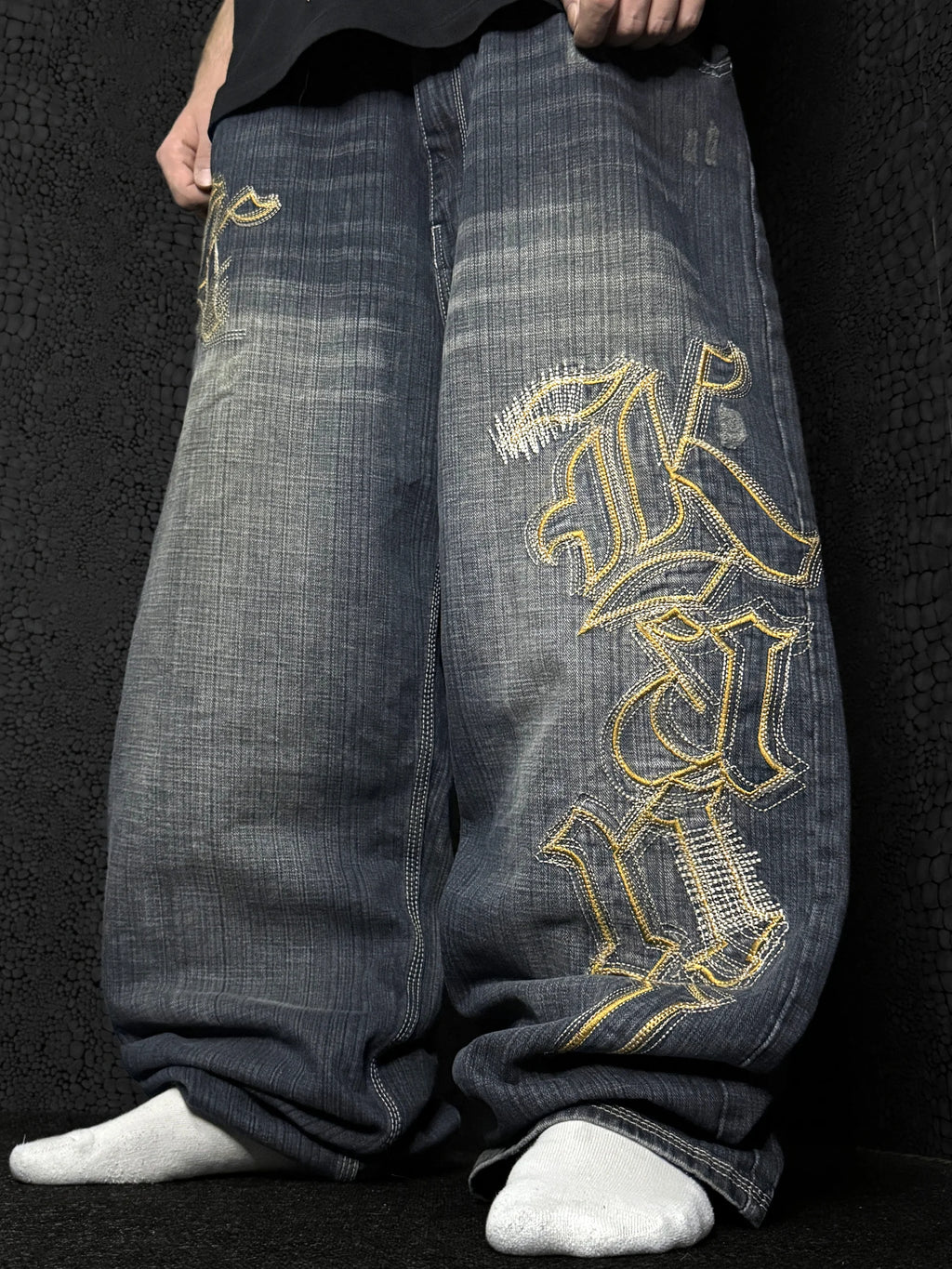 [V1127] Vintage y2k Karl Kani marineblaue baggy jeans