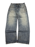 [V1132] Vintage y2k Majah Flavah blaue baggy jeans