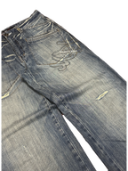 [V1132] Vintage y2k Majah Flavah blaue baggy jeans