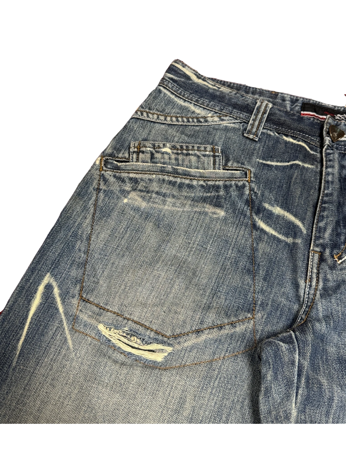 [V1132] Vintage y2k Majah Flavah blaue baggy jeans