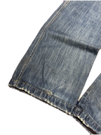 [V1132] Vintage y2k Majah Flavah blaue baggy jeans