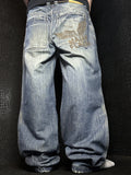 [V1132] Vintage y2k Majah Flavah blaue baggy jeans