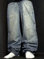 [V1132] Vintage y2k Majah Flavah blaue baggy jeans