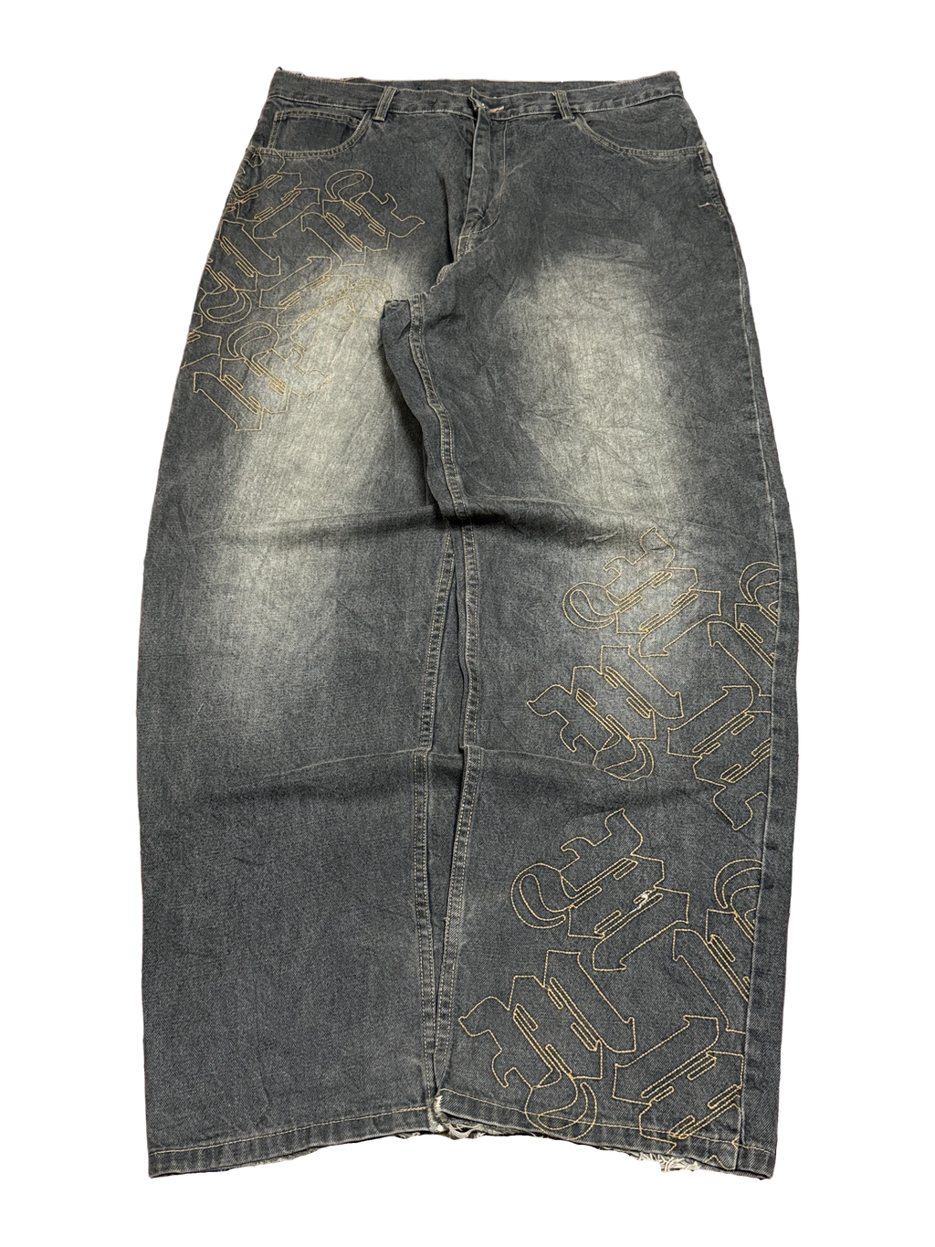 [V1133] Vintage y2k Makaveli graue baggy jeans