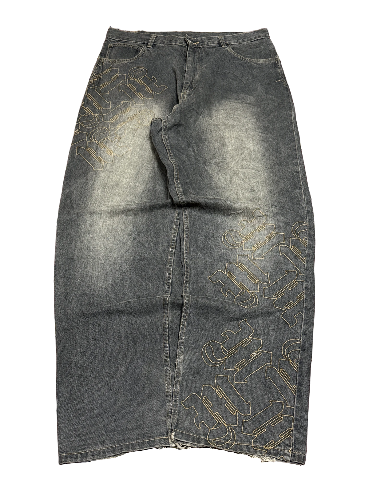 [V1133] Vintage y2k Makaveli graue baggy jeans