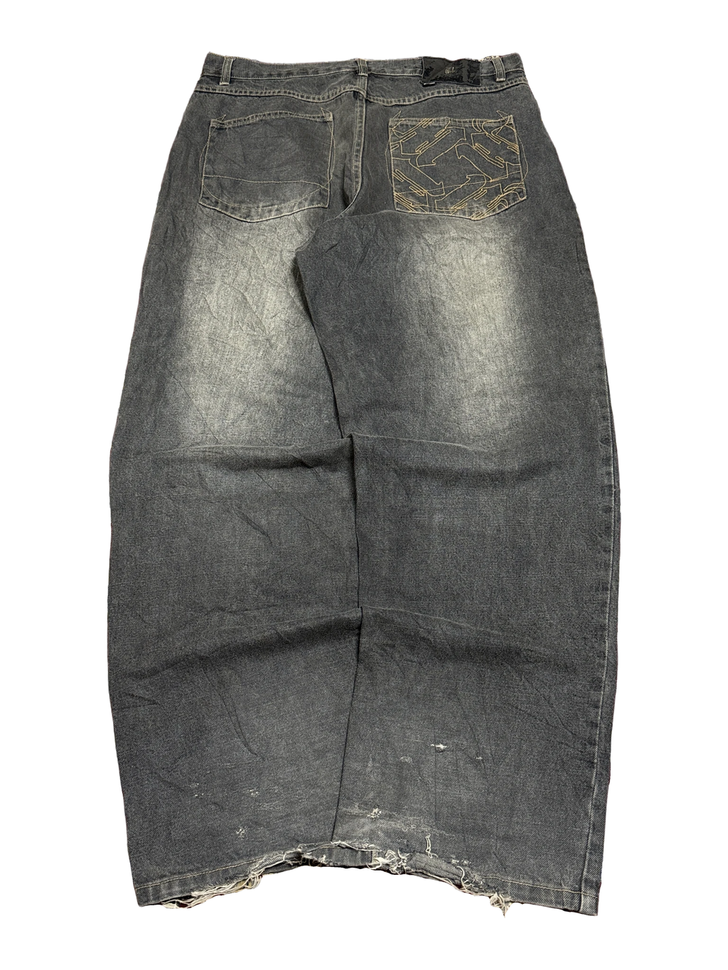 [V1133] Vintage y2k Makaveli graue baggy jeans