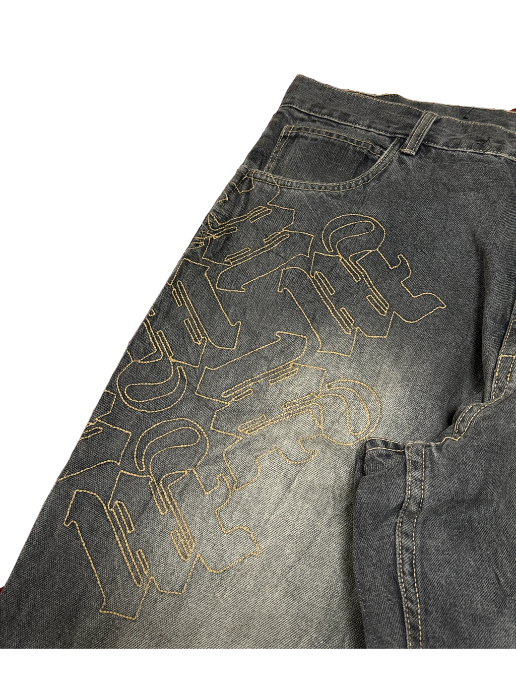 [V1133] Vintage y2k Makaveli graue baggy jeans