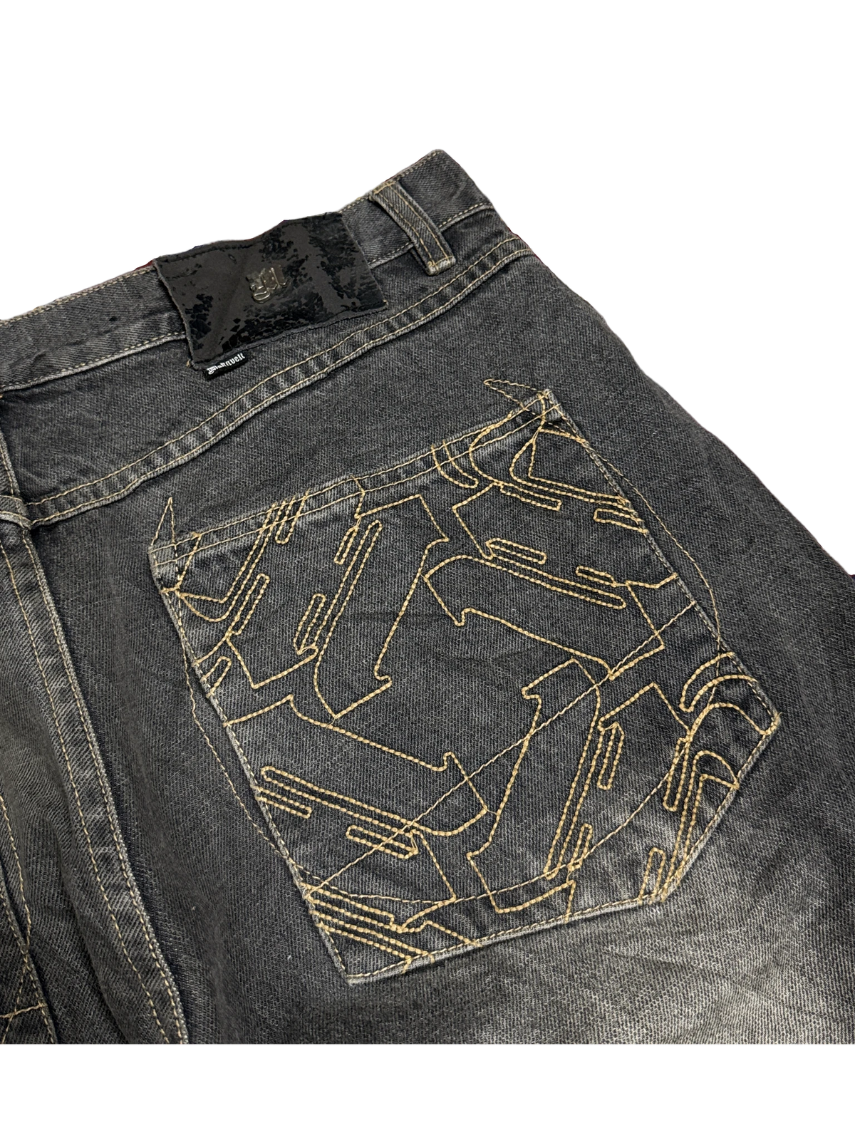 [V1133] Vintage y2k Makaveli graue baggy jeans