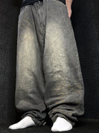 [V1133] Vintage y2k Makaveli graue baggy jeans