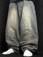 [V1133] Vintage y2k Makaveli graue baggy jeans