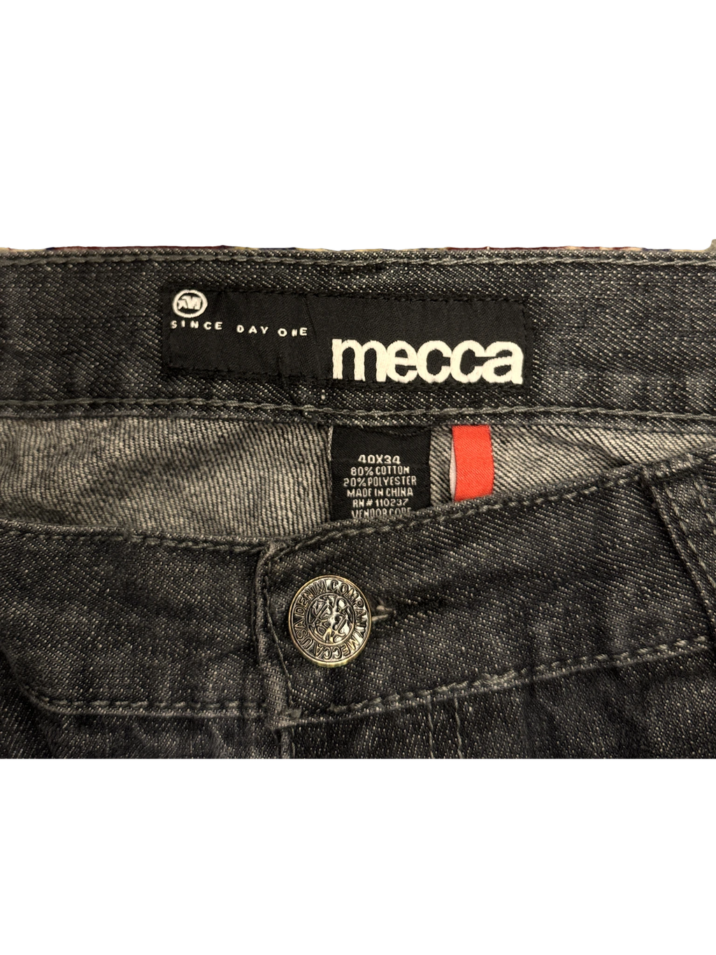 [V1134] Vintage y2k Mecca schwarze baggy jeans