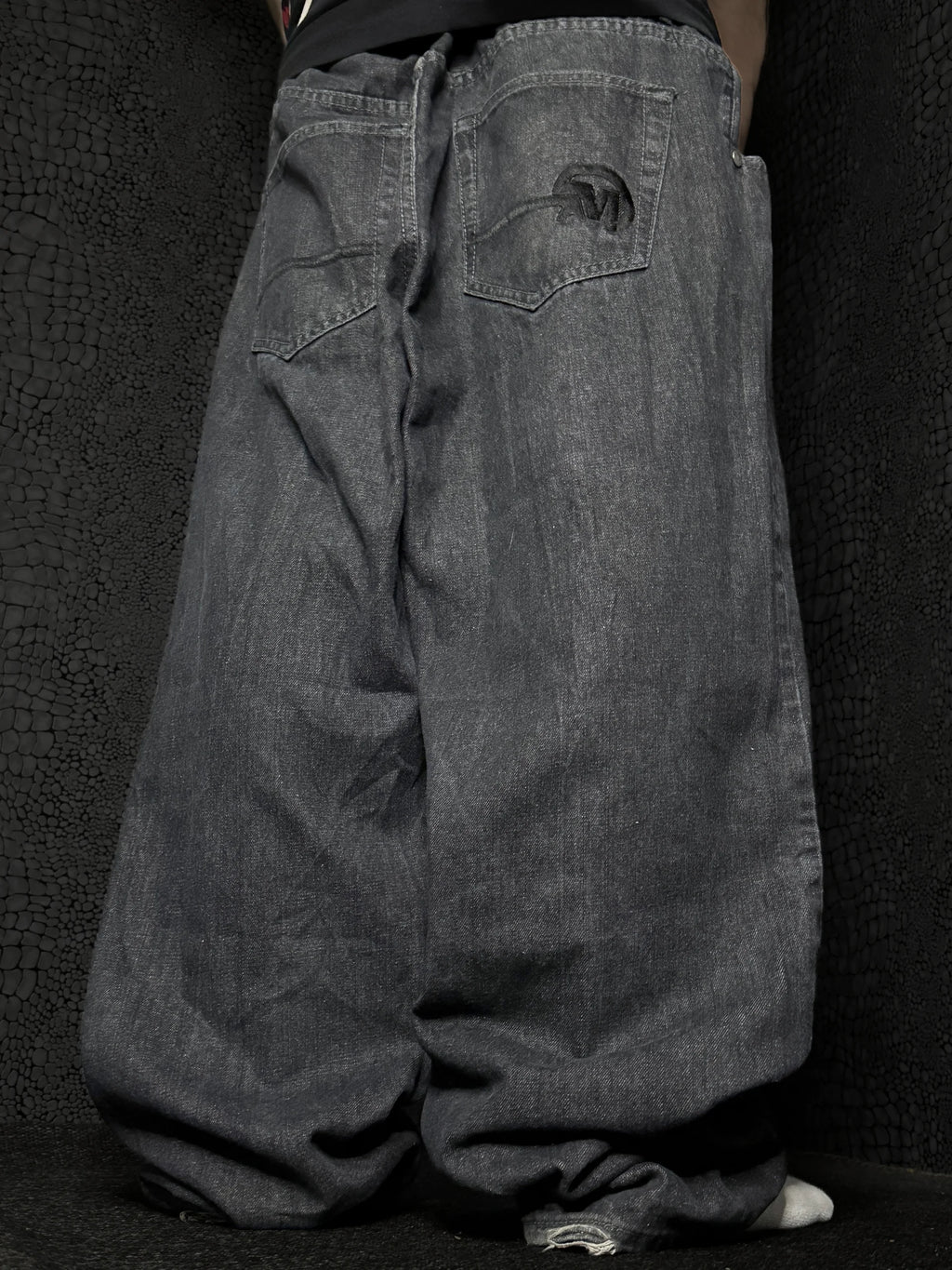 [V1134] Vintage y2k Mecca schwarze baggy jeans