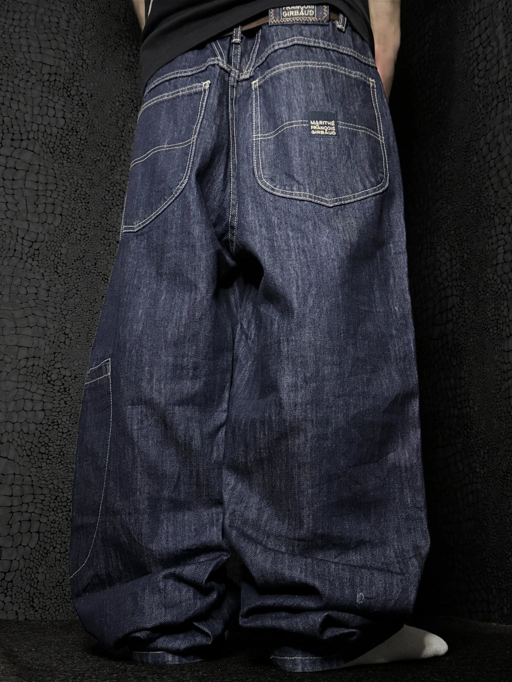 [V1135] Vintage y2k Marithe + Francois Girbaud marineblaue baggy jeans