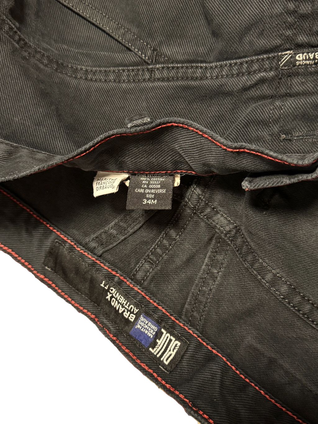 [V1136] Vintage y2k Marithe + Francois Girbaud schwarze baggy jeans