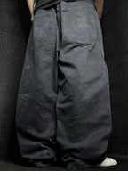 [V1136] Vintage y2k Marithe + Francois Girbaud schwarze baggy jeans