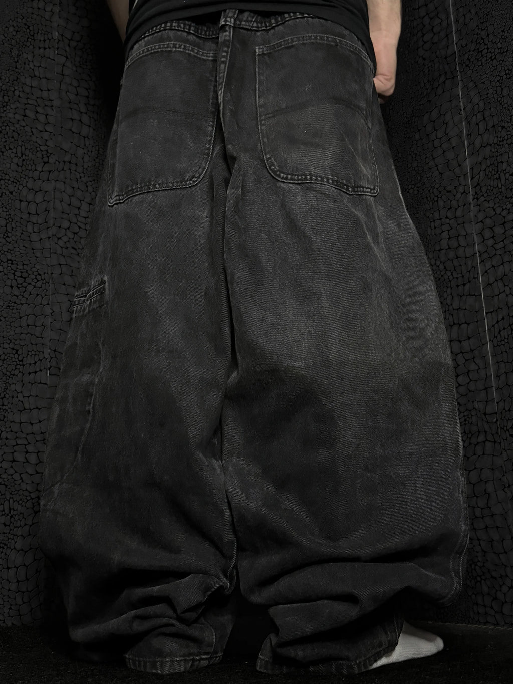 [V1138] Vintage y2k Marithe + Francois Girbaud schwarze baggy jeans