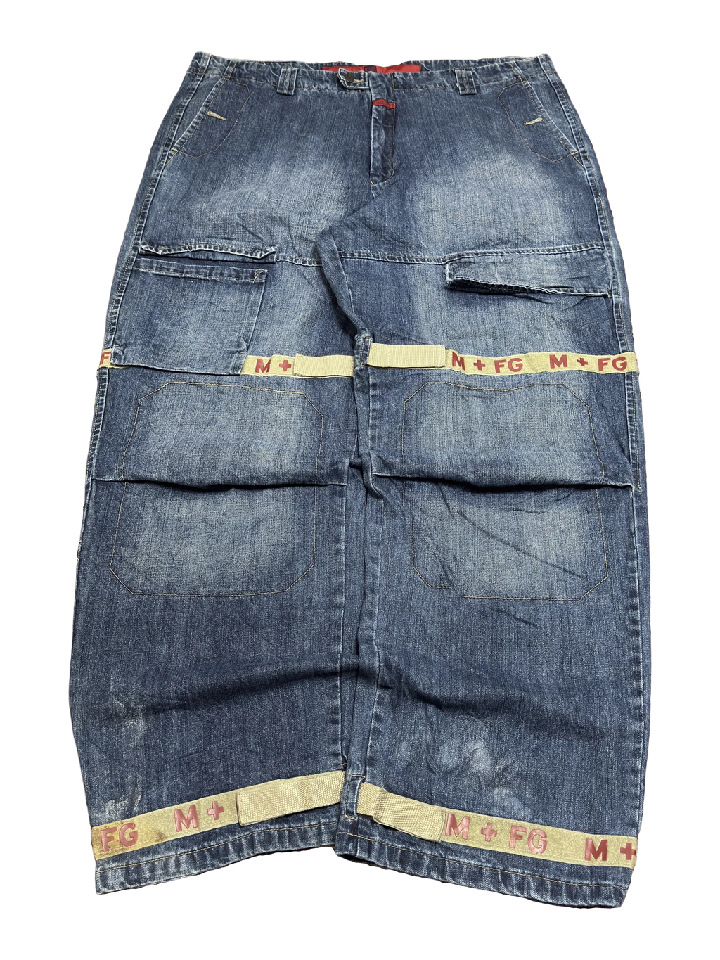 [V1139] Vintage y2k Marithe + Francois Girbaud blaue baggy jeans
