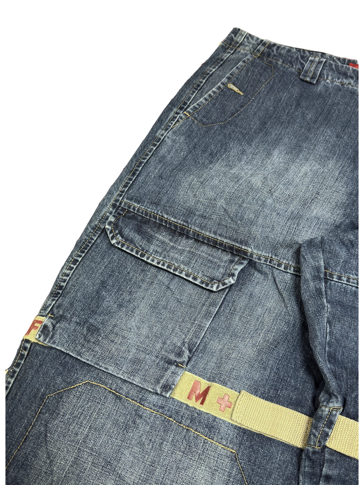 [V1139] Vintage y2k Marithe + Francois Girbaud blaue baggy jeans