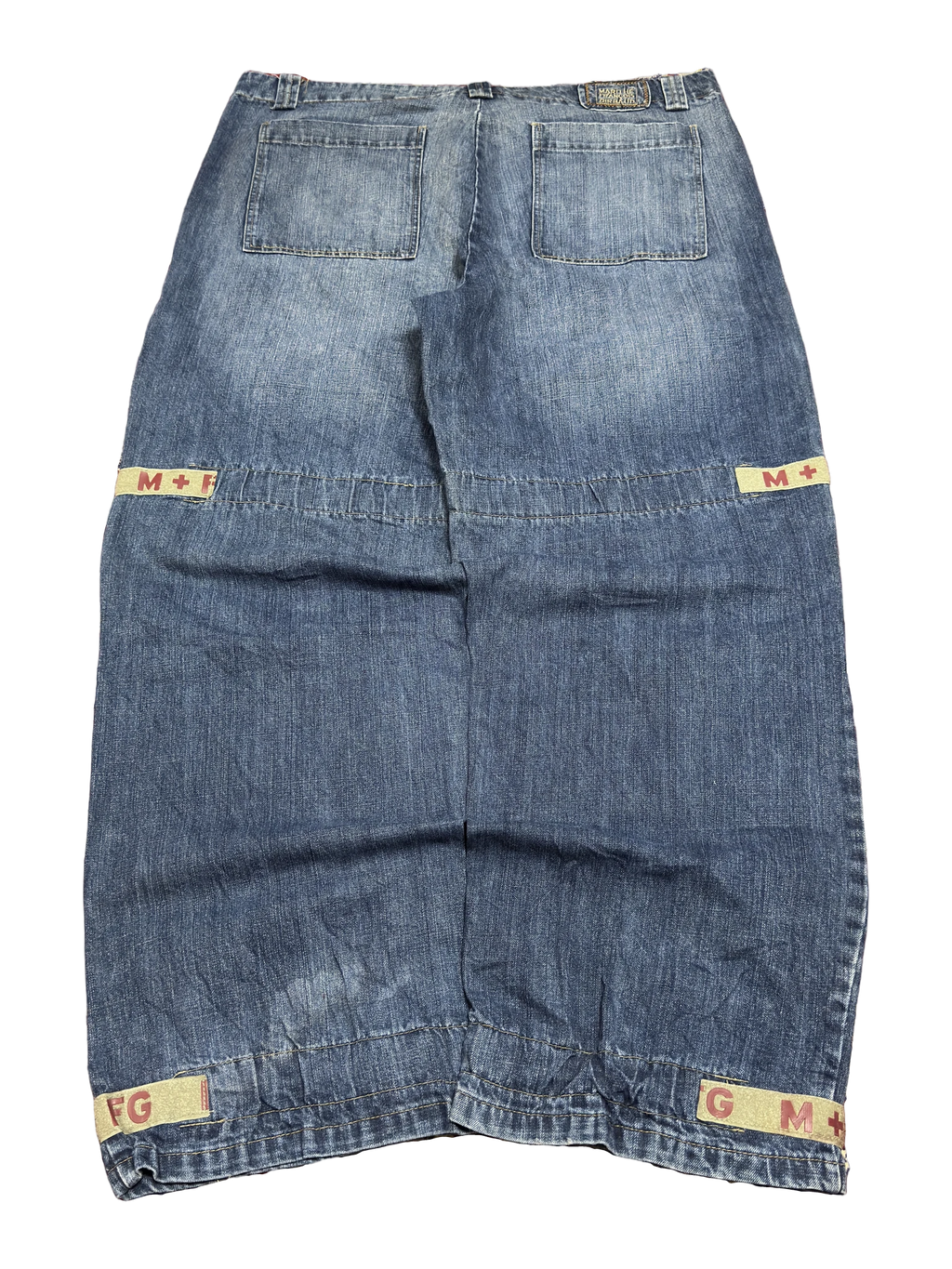 [V1139] Vintage y2k Marithe + Francois Girbaud blaue baggy jeans