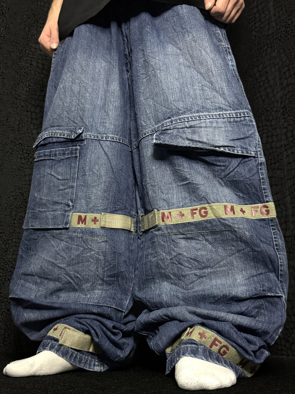 [V1139] Vintage y2k Marithe + Francois Girbaud blaue baggy jeans