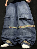 [V1139] Vintage y2k Marithe + Francois Girbaud blaue baggy jeans