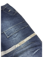 [V1140] Vintage y2k Marithe + Francois Girbaud blaue baggy jeans