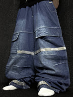[V1140] Vintage y2k Marithe + Francois Girbaud blaue baggy jeans