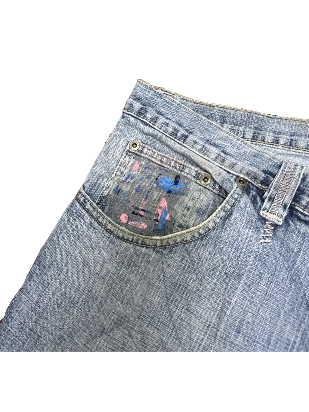 [V1141] Vintage y2k Miskeen blaue baggy jeans